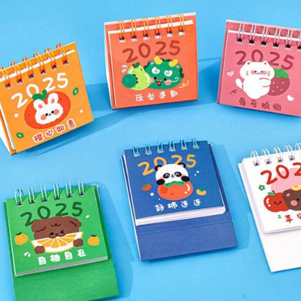 Fruit 2025 Calendar Mini Mini Desktop Calendar Cartoon Fruit Text Calendar  Desk