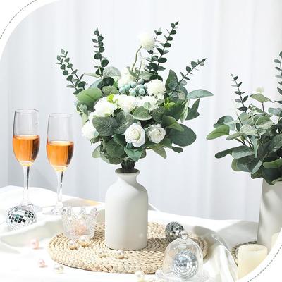 5/10/20Pcs Eucalyptus Artificial Plant Bouquet Leaves Fake Flowers for Home Decor Garden Wedding Decoraton Garland Accessories