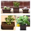 1PC Flower Pot Imitation Plastic Balcony Square Pots Flower Bonsai Bowl Nursery Basin Planter Imitation Rectangle Flower Pot