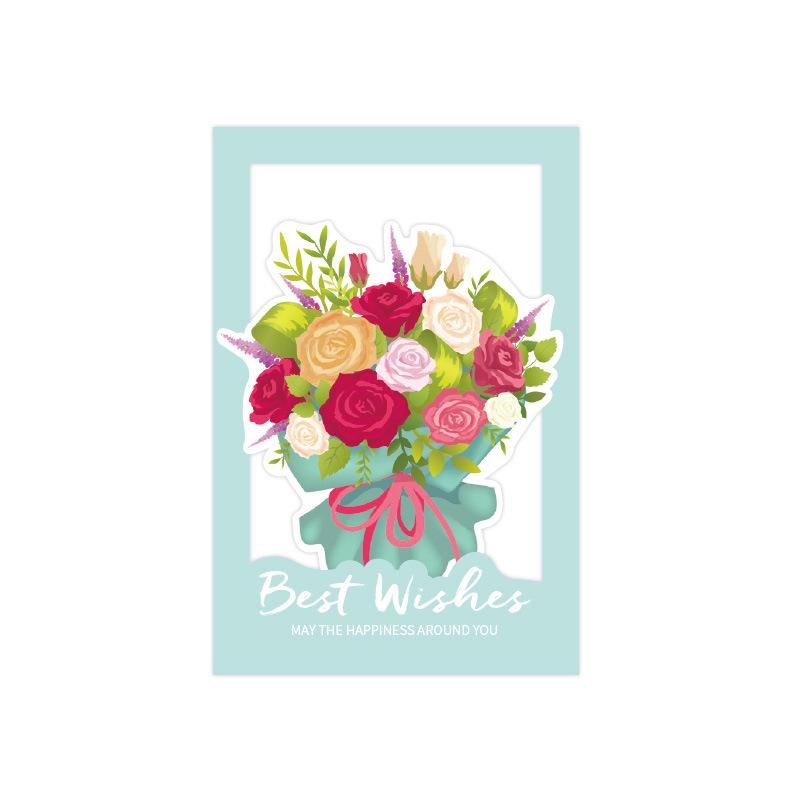 Father's Day 3D Flower Greeting Card for Birthday or Teacher's Day