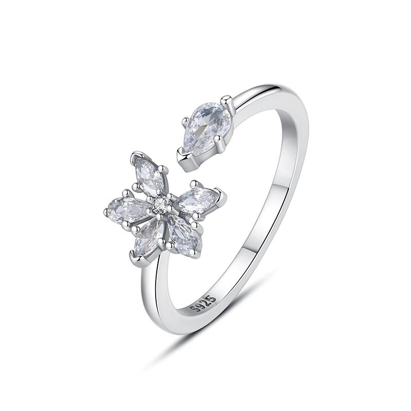 Original 925 Sterling Kupfer Ring Liebesherz Gabelmond Mond Sonne Ringe Kristall Roségold Für Frauen Hochzeitsgeschenk Luxus Zirkon