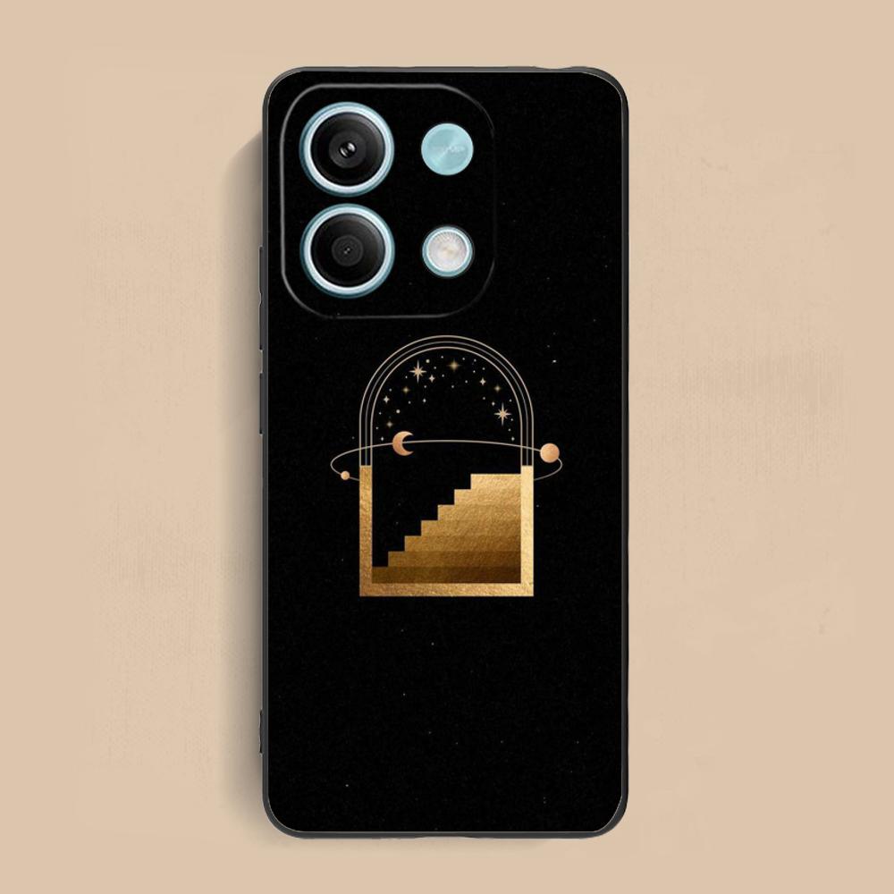 Sun Moon Mobile Cell Phone Case for Xiaomi Redmi Note 14 13 12 11 S Pro Plus 4G 5G Colorful Printing Cover Luxury Cover Pretty
