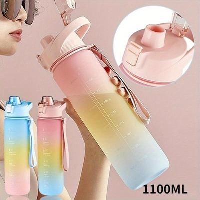 Summer Large Capacity Plastic Cup Water Bottle Student High Temperature Resistant Portable Space Cup Sports Water Cup Female