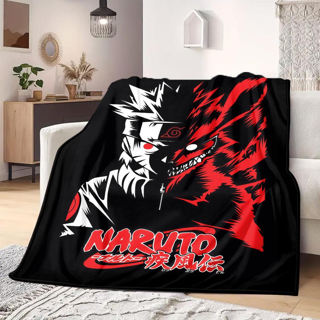 Naruto Anime Print Blanket Warm Comfortable Flannel Blanket Suitable for Bedrooms, Sofas, Beds, Chairs, Picnics, Travel