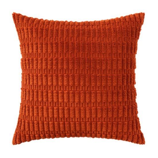 Solid Corduroy Pillow Sofa Cushion Lumbar Solid Color Chair Cushion Wheat Ears and Corn Kernels