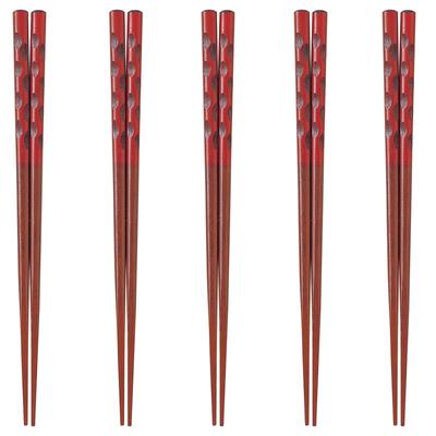 Happy Set of Made In PID1561 J-kitchens Chopsticks, 5, Material Wood, Chopsticks, Japan,