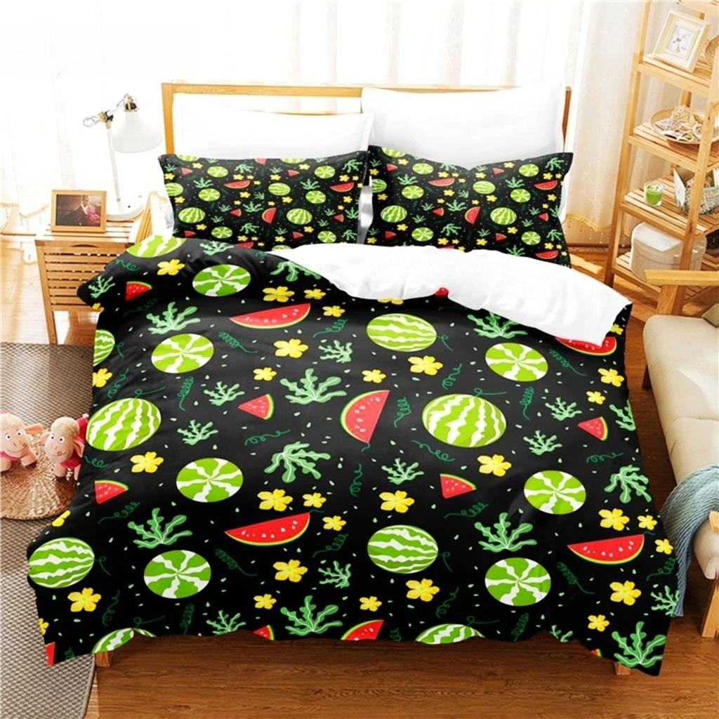 Watermelon Bedding Set Duvet Cover Set 3d Bedding Digital Printing Queen Size Bedding Set Fashion Design