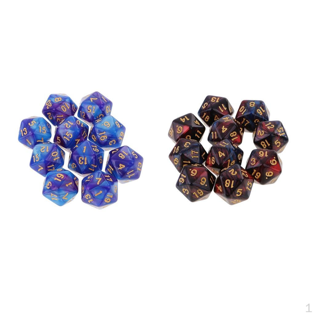 

20шт 20-гранный многогранник D20 для ролевой игры DND