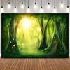 Tropical Forest Jungle Photography Backdrop Rainforest Green Leaves Natural Adventure Camping Birthday Photo Background Props7