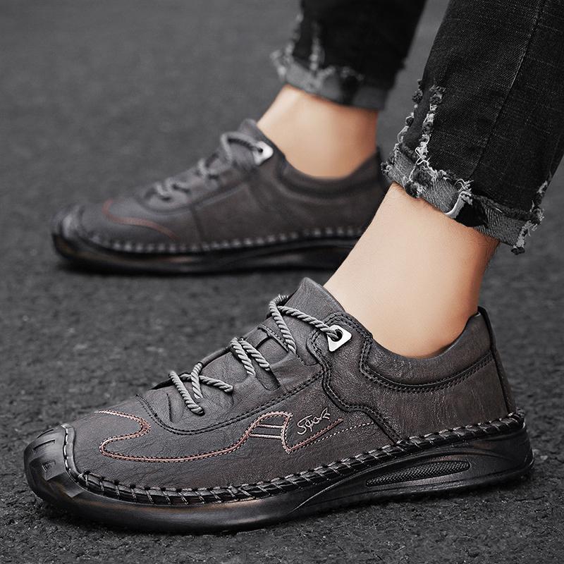 Ретро мужская обувь повседневные дышащие кроссовки мужские мокасины ручной работы — фото 6