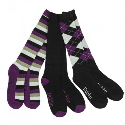 DUBLIN Unisex Adult Knee High Socks (Pack of 3)