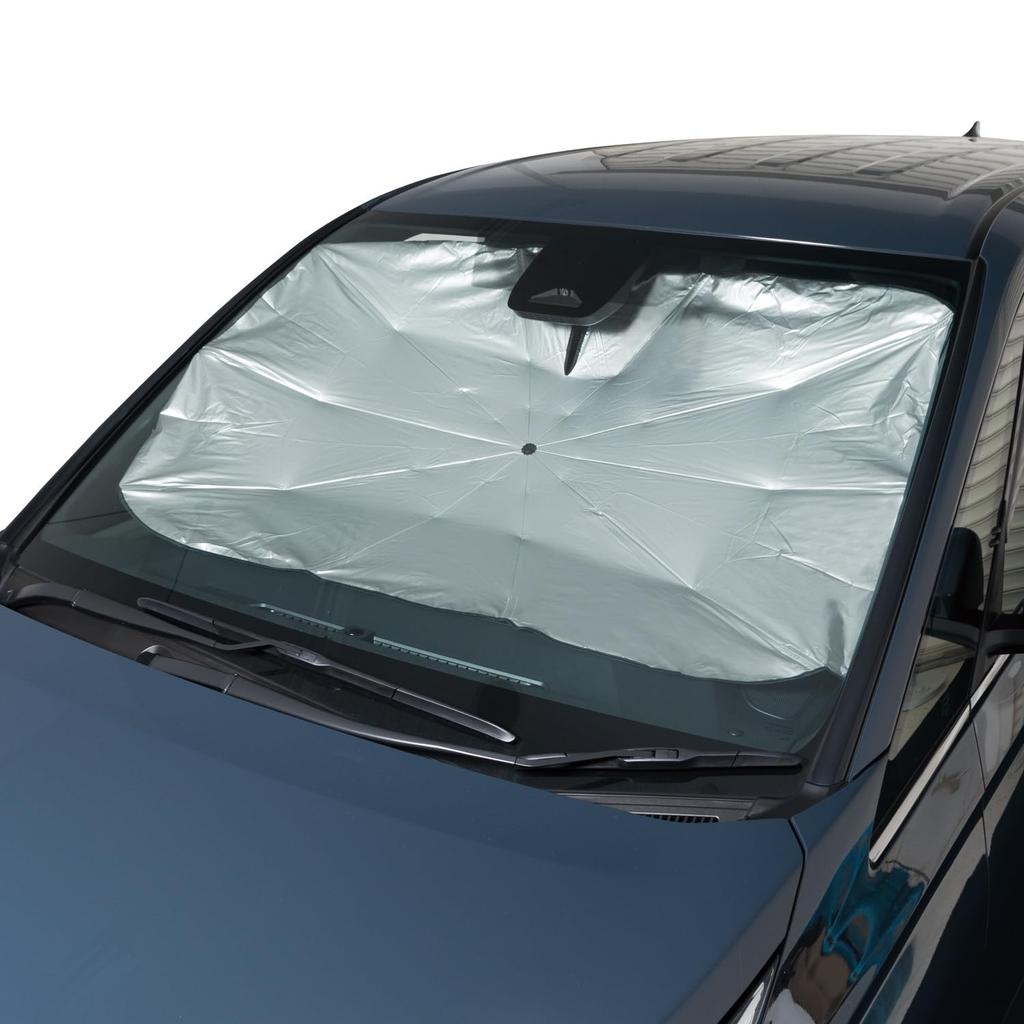 BONFORM Easy Shade II 1450 x 850 Umbrella-Shaped Sunshade, Large, Size mm, Color Silver, 7608-08SI