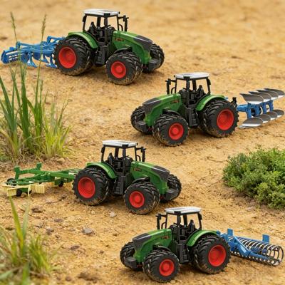 Ensemble de jouets tracteur agricole pour enfants: Comprend différents types de tracteurs et d'outils, adaptés au divertissement de scène et aux cadeaux.