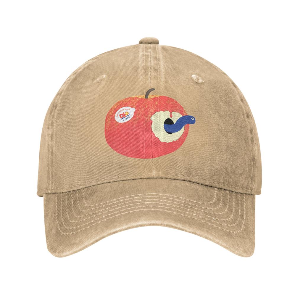 Djo Apple Funny Cartoon Graphic Casual Baseball Cap Summer Trucker Hat Sun-Proof Tennis Skate Snapback Cap Fashion Baseball Caps