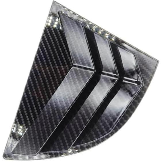 Rear Side Window Louvers Air Vent Scoop Shades Cover Blinds Trim for Honda Civic 2006 2007 2008 2009 2010 2011 Carbon Fiber Black