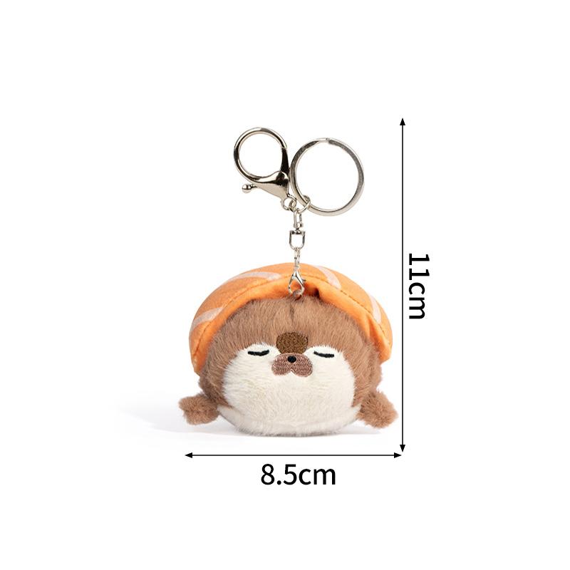 Cute Seals Sea Otter Baby Keychain Plush Seal Figurine Hanging Pendant Keyrings Student Schoolbag Key Chain Pendant Gifts