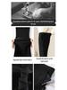 Women's High Waist Slimming Black Flared Suit Pants with Plus Velvet for Autumn/Winter 2025