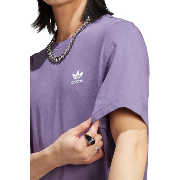 adidas Originals T Shirts Men's Technology Purple Crew Neck Moderate Straight Fit IA4868