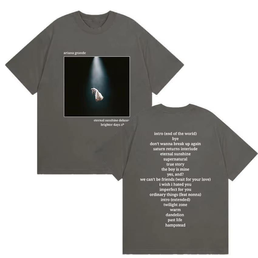 Ariana Grande Brighter Days Ahead Album Graphic T-shirt Men and Women Cotton Clothing Short Sleeved Tee