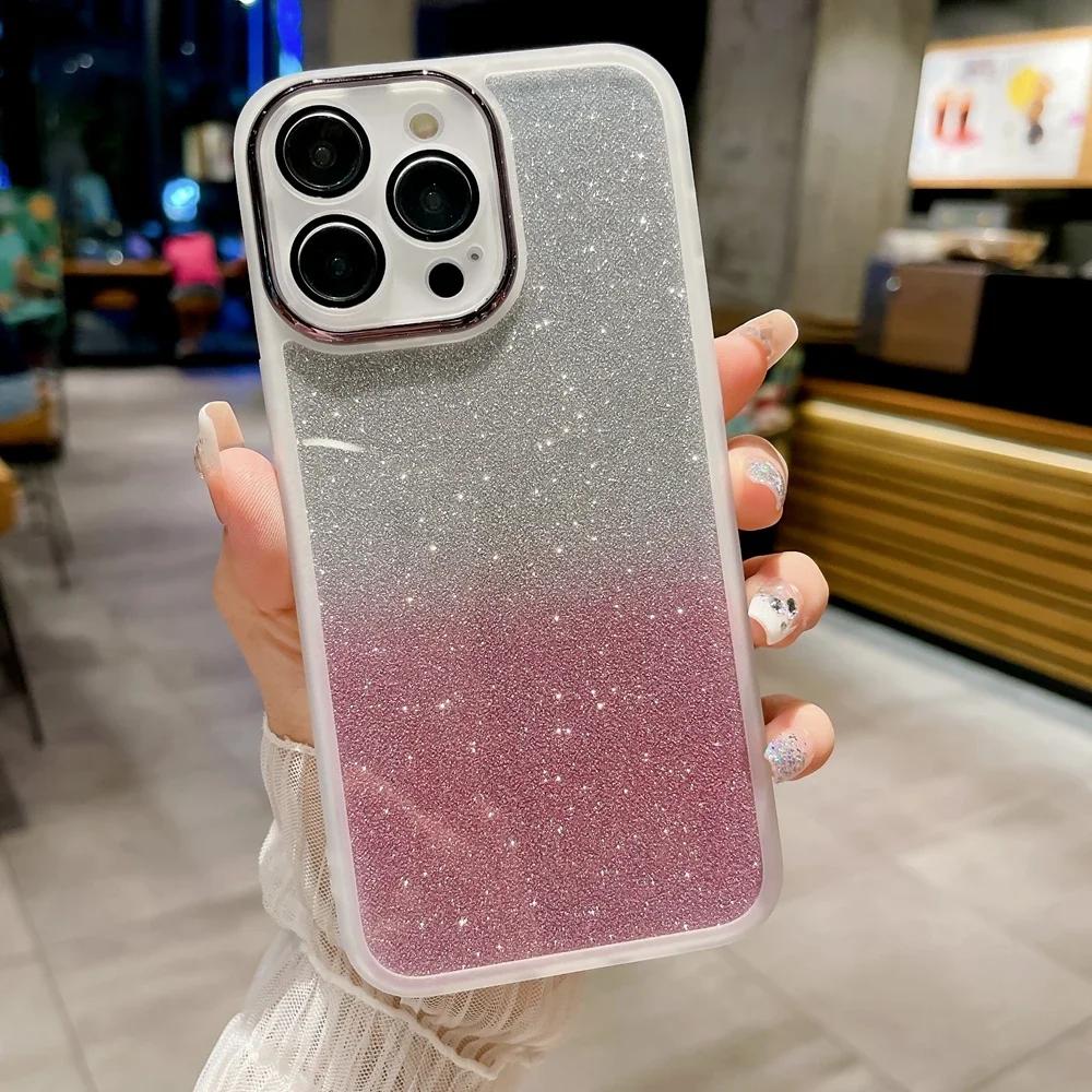 ITel P40 S23 Plus Spark 20 C GO 2024 Glitter Telefondeksel for Infinix Hot 40 Zero 30 Smart 8 7 Siery Skinnende Beskytt Kameradeksel