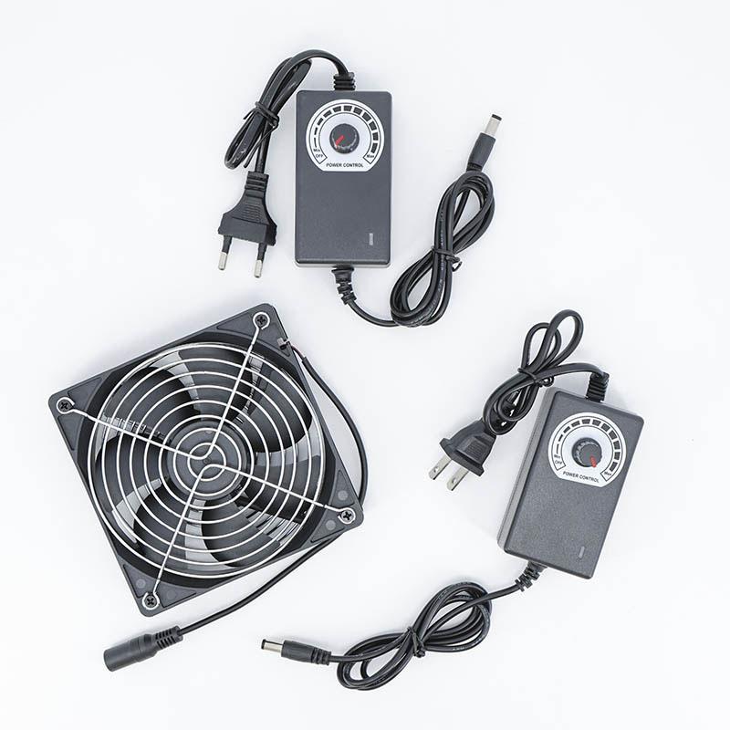 12025 120mm X 25 DC 12V Cooling Fan Connects To AC Speed Controller 110V 220V for Computer for Game Console Component Coolers