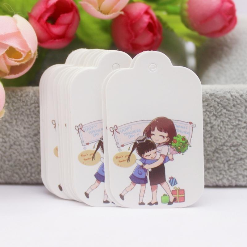 3x5cm 100 Teacher's Day elevators, Happy Teacher's Day, Happy Birthday tags, and holiday cards