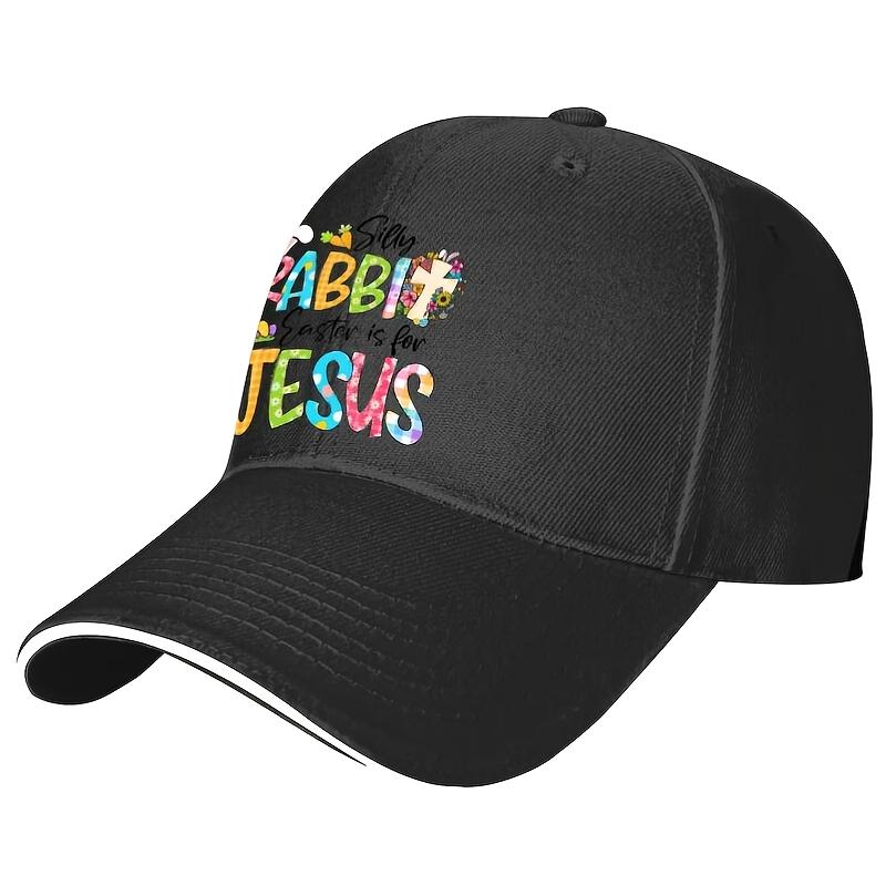 Silly Rabbit Easter Is for Jesus Graphic Baseball Cap Polyester Casual Adjustable Hat One Size