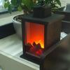 LED Lantern Fireplace Flameless Log Fire Flicker Flame Christmas Decoration Lamp