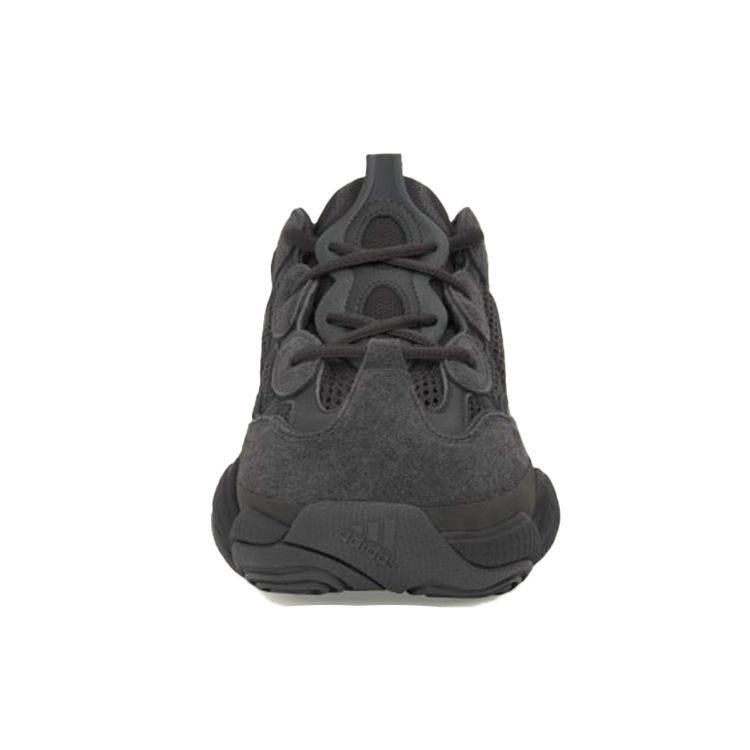 Adidas Originali Yeezy 500 Utility Black Material Piele de căprioară Vârf Rotund Cu Șireturi Absorbție Șocuri Antiderapant Durabil Top Jos Pantofi de Tată F36640-2020