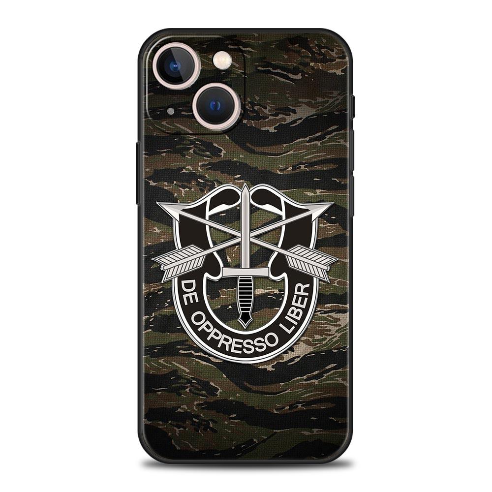 

Phone Case For iPhone 17 16e 15 14 13 12 11 Pro Max SE 7 8 Plus Shell iPhone 16 Soft TPU Cover Army Soldier Tactical Insignia iPhone 17Pro Max