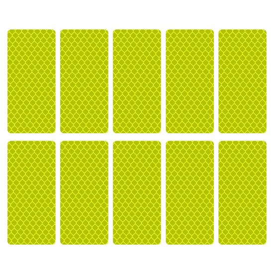 10Pcs Rectangle Shape Reflective Decals Decorative Creative Waterproof Reflective Sticker for Car