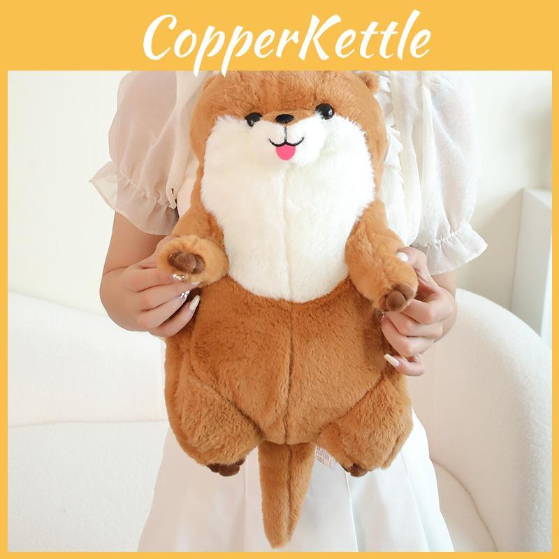 Toy Animal Stuffed Otter Backpack Short Plush Kids Lovely Bag Birthday Gift