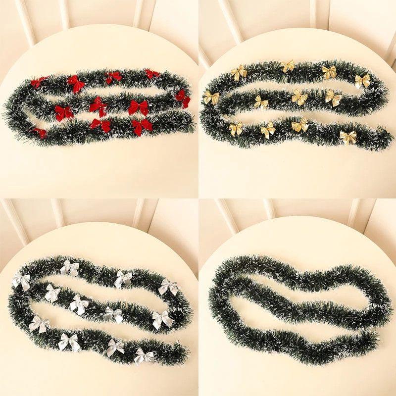 2m Dicke 65ftx90mm Lametta Weihnachtsbaumschmuck Weihnachtsgirlande Schleife