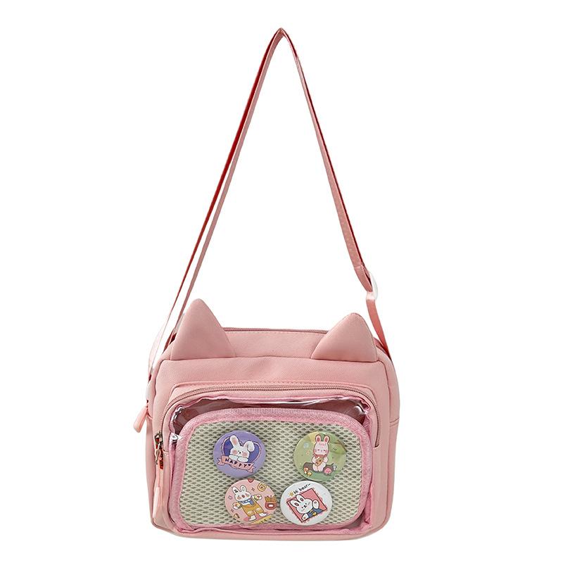 Japanese Transparent Pain Bag 2D Macaron Color Small Food Transparent Shoulder Bag Fashion Trendy Badge Crossbody Bag
