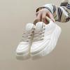 Women's White Walking Casual Sneakers Comfortable Female Students Elevator Comprehensive Sports Leather Shoes Breathable