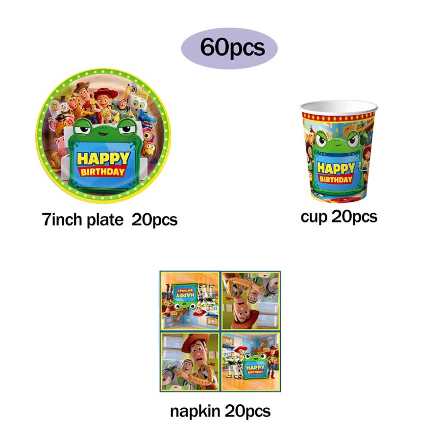 Toy Story Birthday Party Decoration Tableware Set for Baby Shower Or Any Celebration Includes Cups Plates Balloons - Christmas D