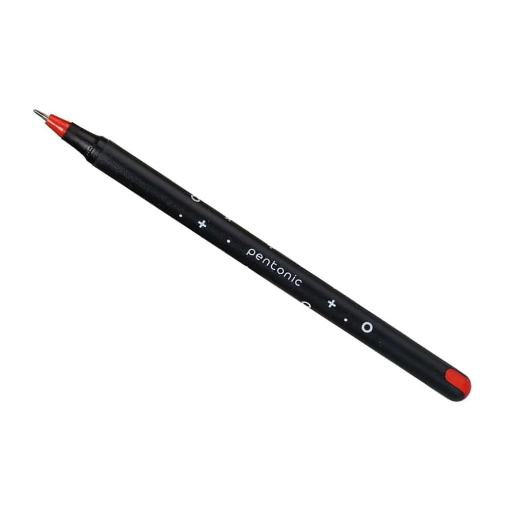 Pentonic Cipher 0.7mm Red Ink Ball Pen Smooth Writing for Office School Home Use Low Viscosity Ink Pack of 1 X 10pcs