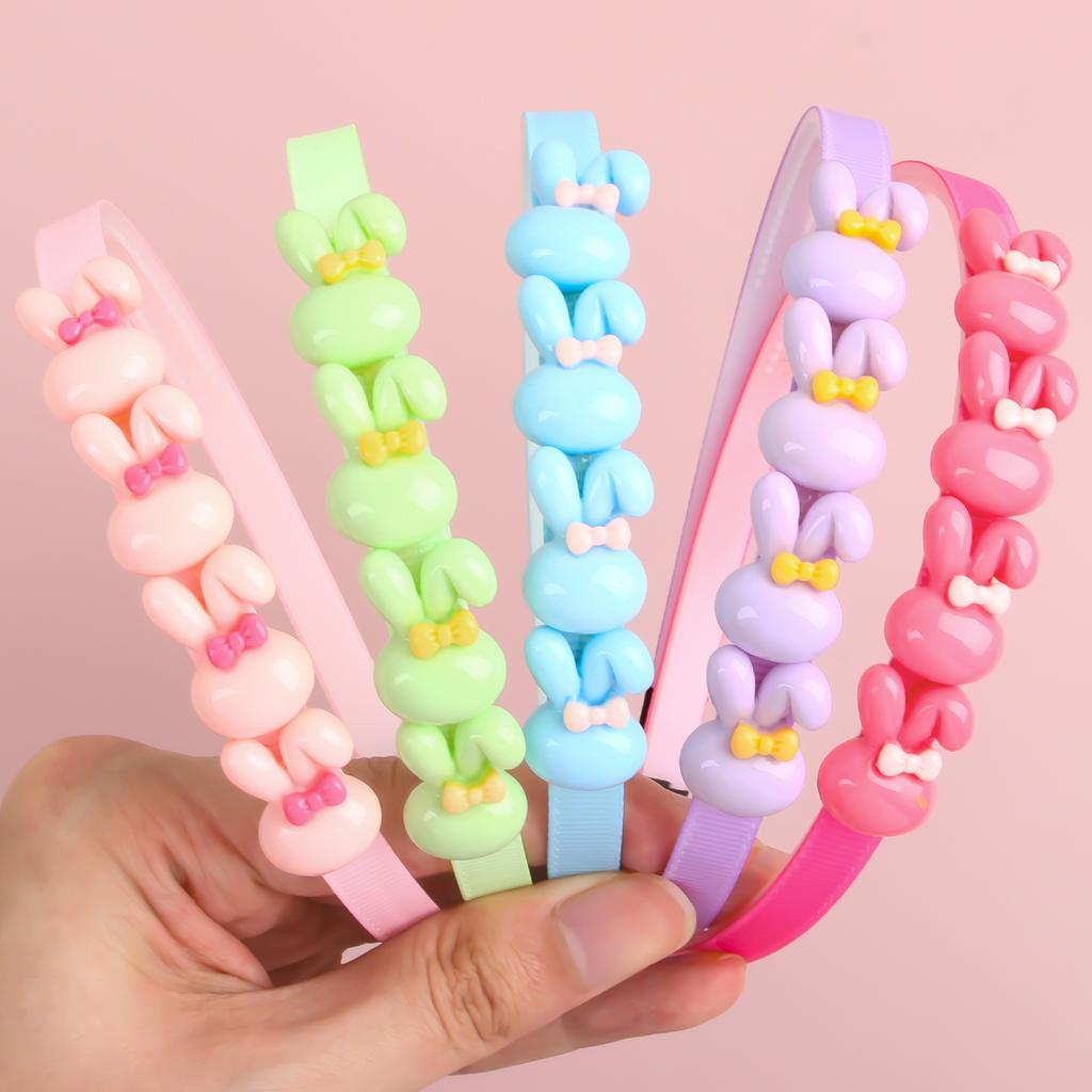1pc Cute Girls Rabbit Headbands Candy Color Plastic Hairbands Headband Children Kids Party School Hair Accessories