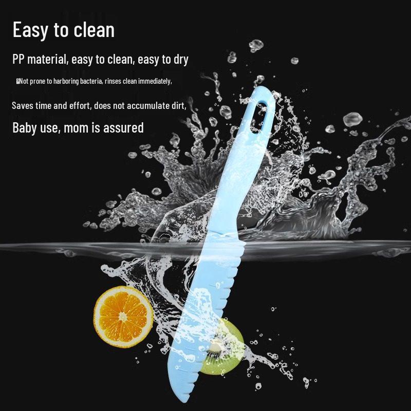 Safe Plastic Fruit Knife & Cutting Board Set for Kids