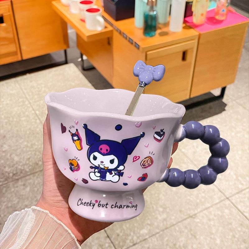 

Creative Cartoon Ceramic Mugs High Appearance Level Cups Cute Couple Water Cups Birthday Gifts and Souvenirs for Girls 401-500ml