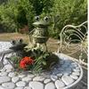 Unique metal frog garden decoration