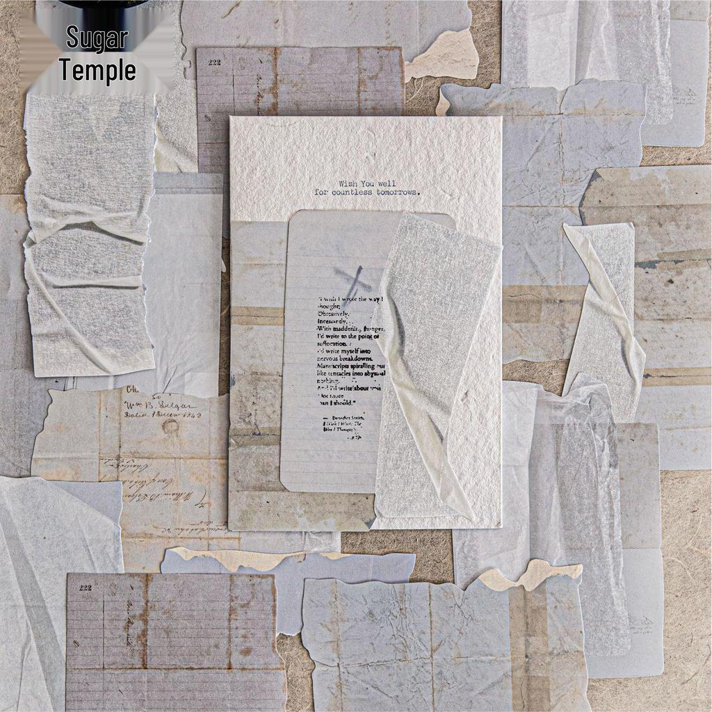 Ji Lv Tang Retro Journal Paper - DIY Collage Background