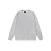 Basic Solid Color Fashionable Crew Neck Twill Sweatshirt Luxurious Relaxed-fit Versatile Unisex Long Sleeve Basic Streetwear Sweatshirt
