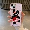Polka Dot Shoulder Bag Black Rabbit Suitable for Apple 16 Mobile Phone Case IPhone 15 Silicone 14plus Cartoon 13promax