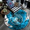 Manchester City Football Club2 Round Area Rug,Carpet Rug for Living Room Bedroom Sofa Playroom Decor,Non-slip Floor Mat
