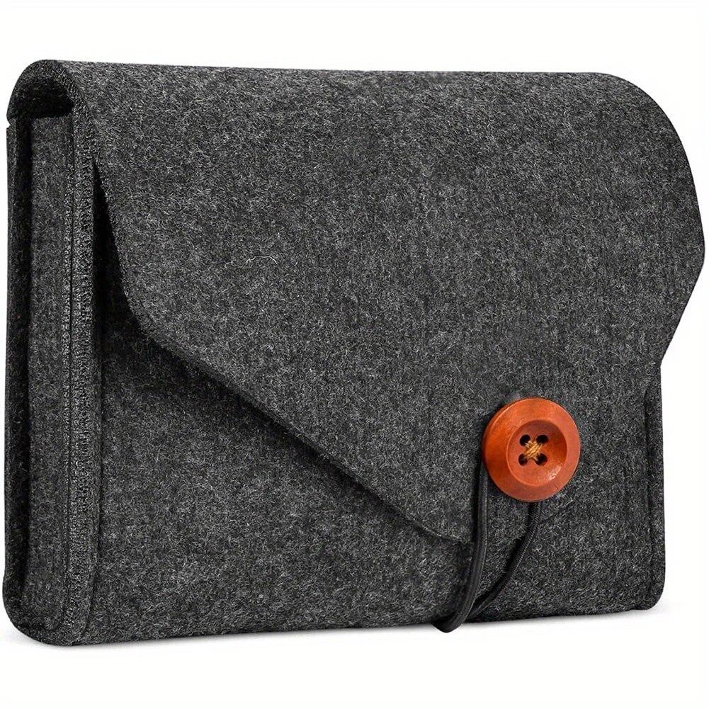 USB Travel Cable Organizer Electronic Power Adapter Case Storage Bag Felt Portable Electronic Accessories Storage Bag Portable