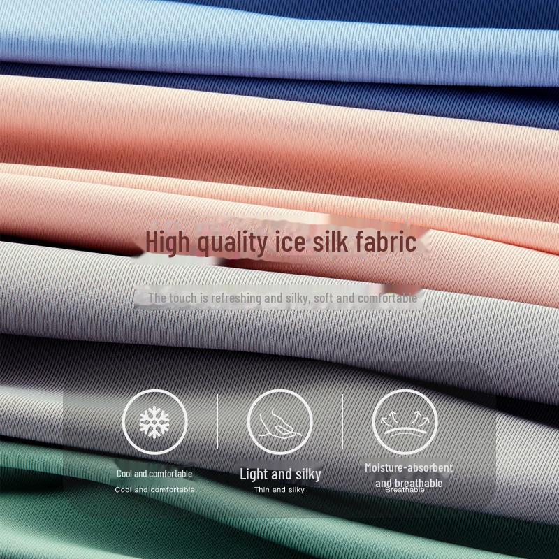 Men's Breathable Cotton Ice Silk Boxer Briefs - Solid Color, Indoor/Outdoor Wear