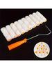 11pcs Small Paint Roller Set With 10 4-Inch Mini Roller Covers & Long-Handle Frame, Metal & Plastic