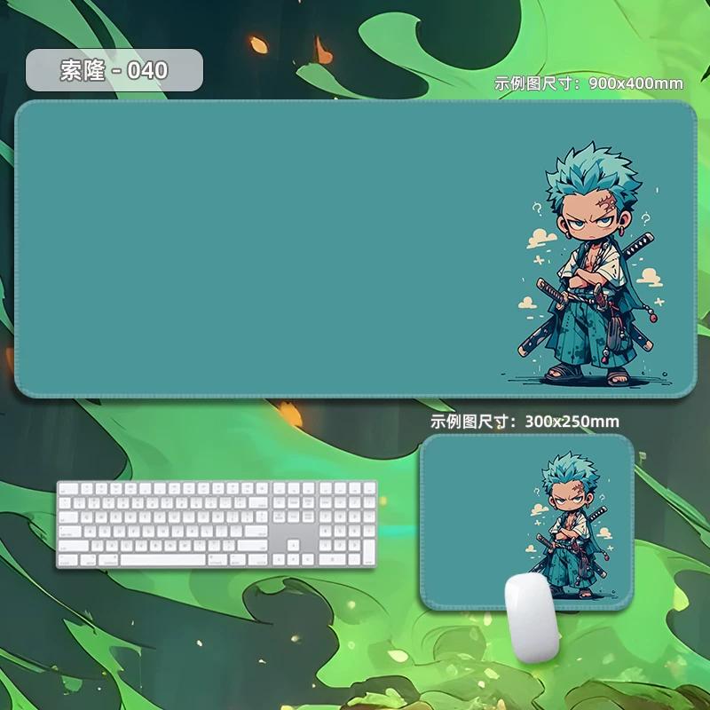 High Quality Roronoa Zoro ONE PIECE Leather Mouse Pad Oversized Small Cartoon Office Game E-sports Computer Keyboard Pad Table Mat Animation Periphery