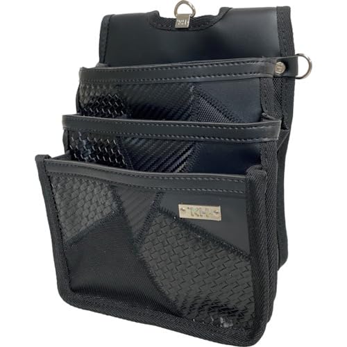 Kiyo KH Gathered Franken Waist Pouch, Flat, 3-Drawer, Black, FKWB1197K, Product Weight: 380g, Size: Width 195mm x Height 245mm x Depth 100mm